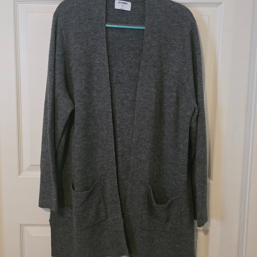 Long Grey Cardigan Sweater from Old Navy, size XXL